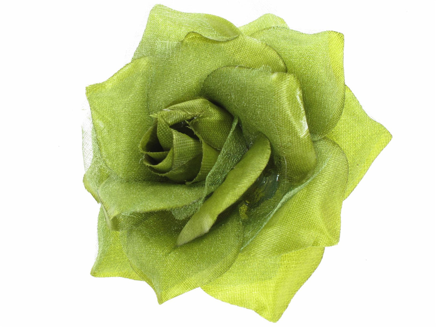 Green Rose Hair Flower Hair Clip Clamp Grip Fascinator Hair Slide Hair Grip