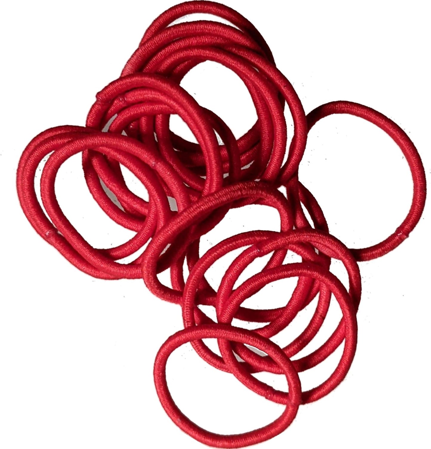 Small Red Snag-Free Thin Hair Bobbles Hair Elastics Hair Bands