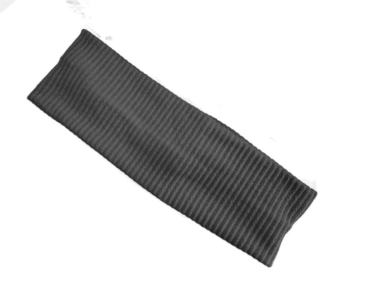 6cm Grey Textured Cotton Stretch Headband Hair Band Gym Sports