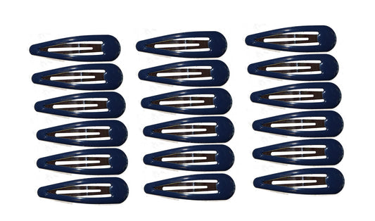 18 Navy Blue Bendies Snap Sleepies Hair Clip Slides School