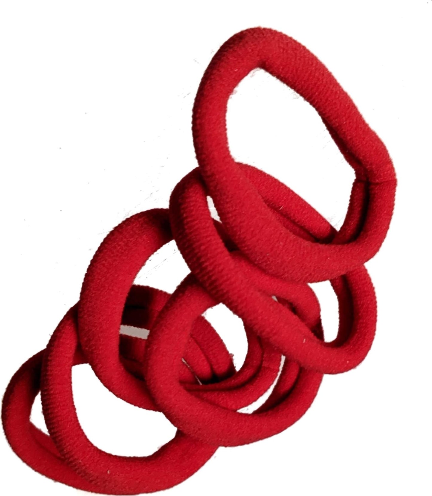 Red Jersey Endless Snag Free Hair Bobbles Hair Elastics Hair Bands