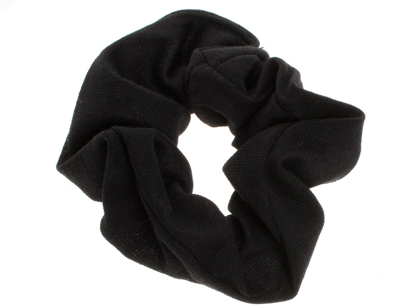 Black Jersey Style Hair Scrunchie Bobble Elastic Work Gym School