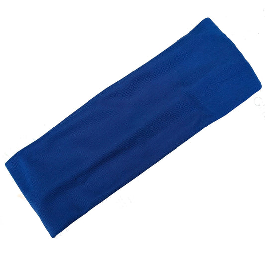 7cm Royal Blue Stretch Headband Bandeau Sports Dance Gym Training Hair Band