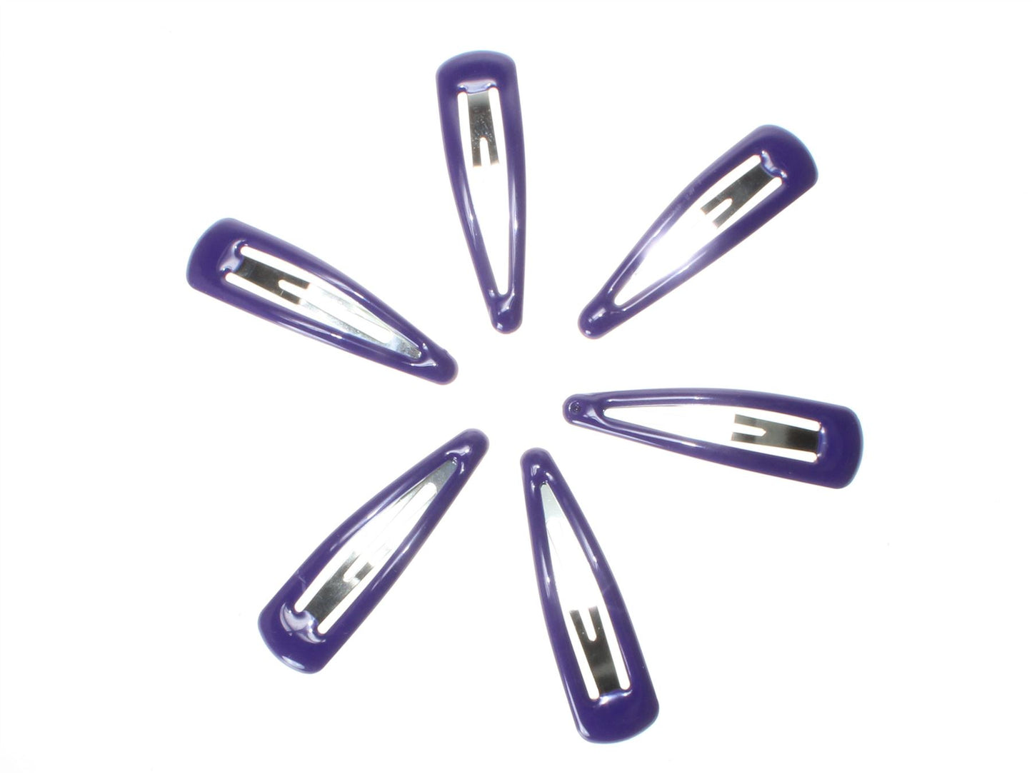 5cm Purple Bendies Sleepies Snap Clips Hair Clips Slides School Colours