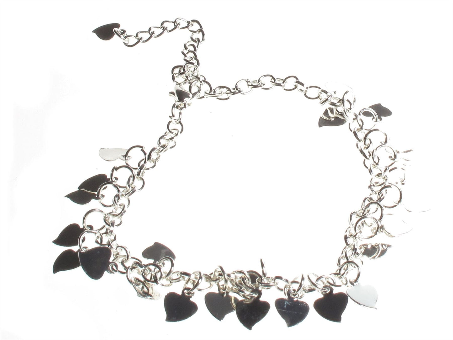 Silver Heart Anklet Ankle Bracelet Chain Summer Beach Holiday Jewellery