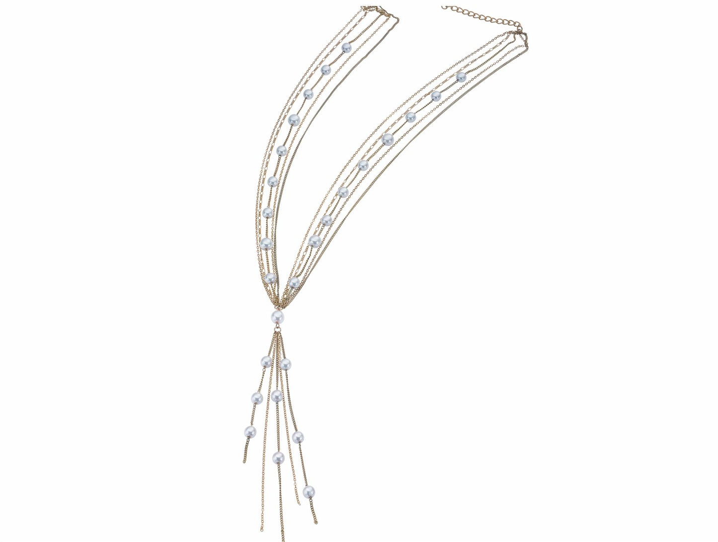Pearl Bead Tassel Necklace Fashion Jewellery Ladies Women