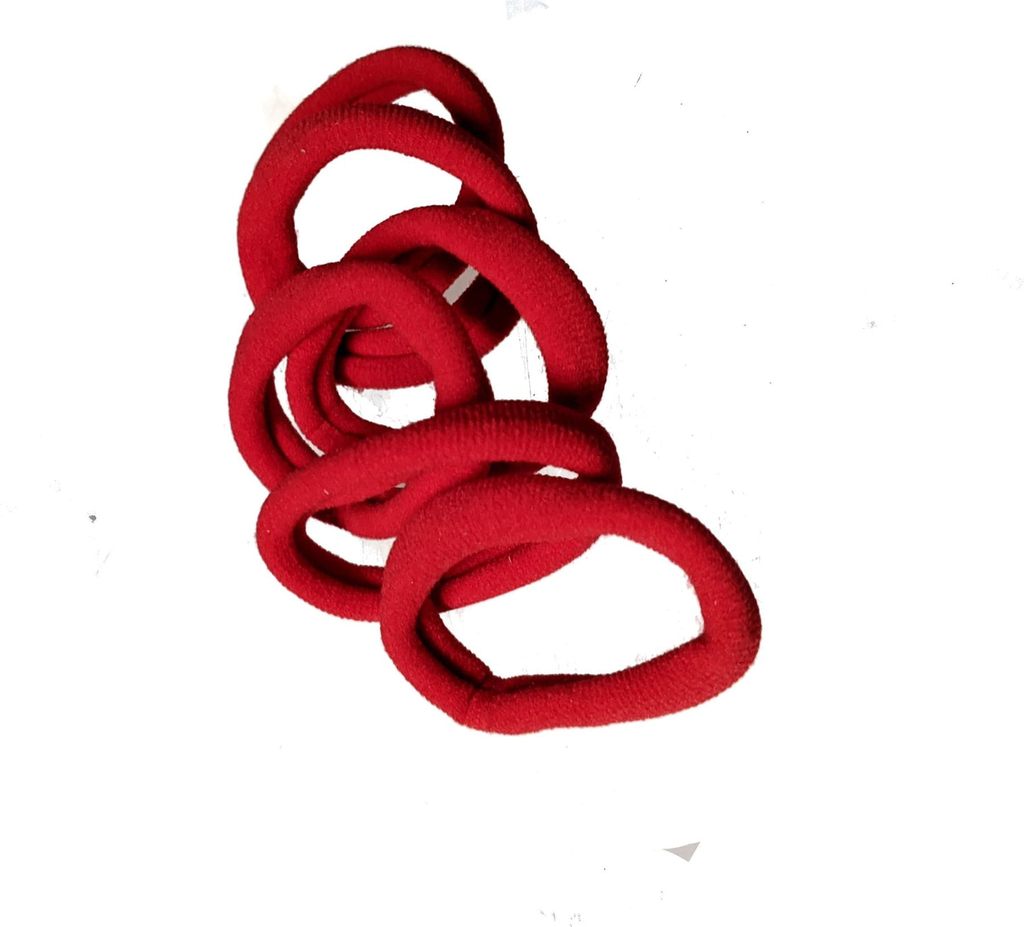 Red Jersey Endless Snag Free Hair Bobbles Hair Elastics Hair Bands