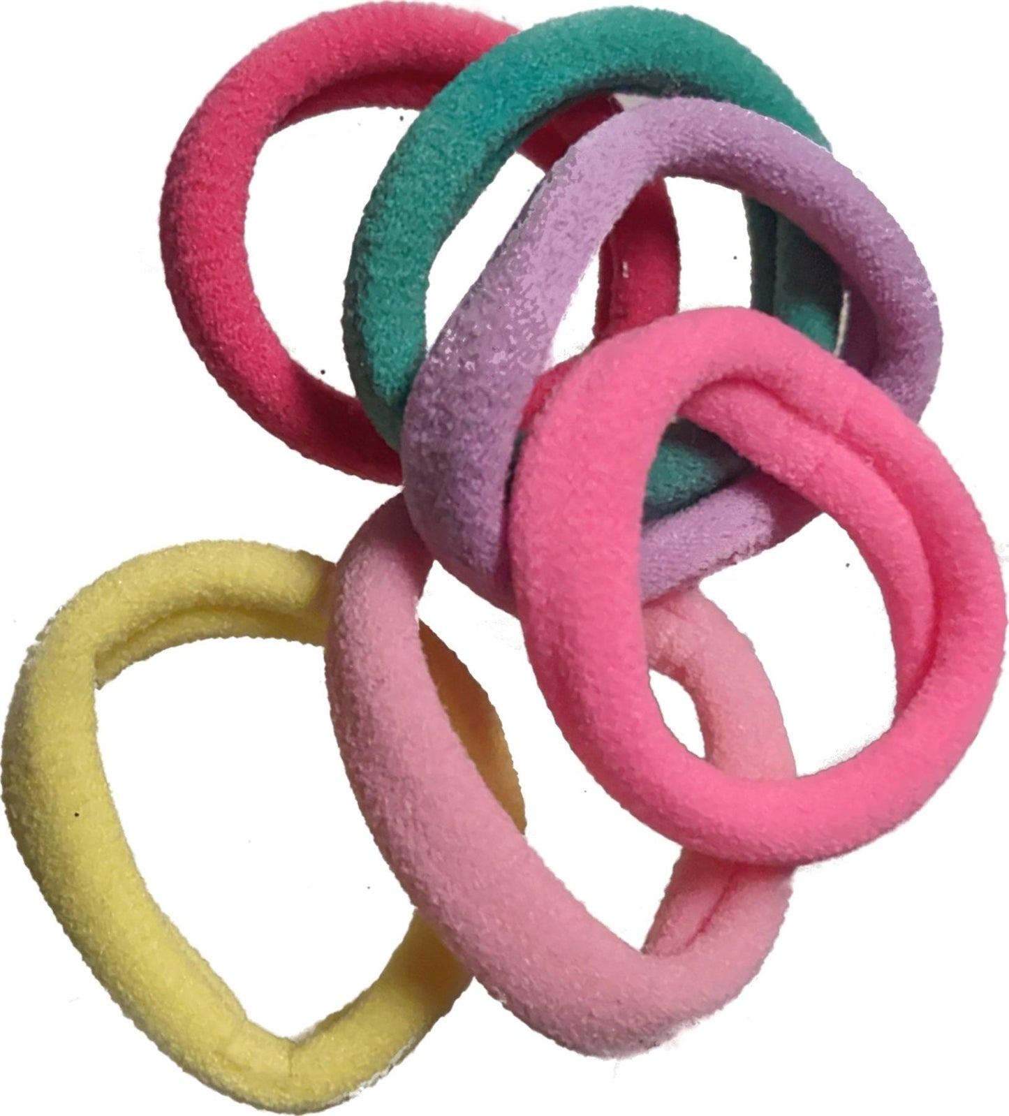 Mini Small Pastel Jersey Endless Snag Free Hair Bobbles Elastics