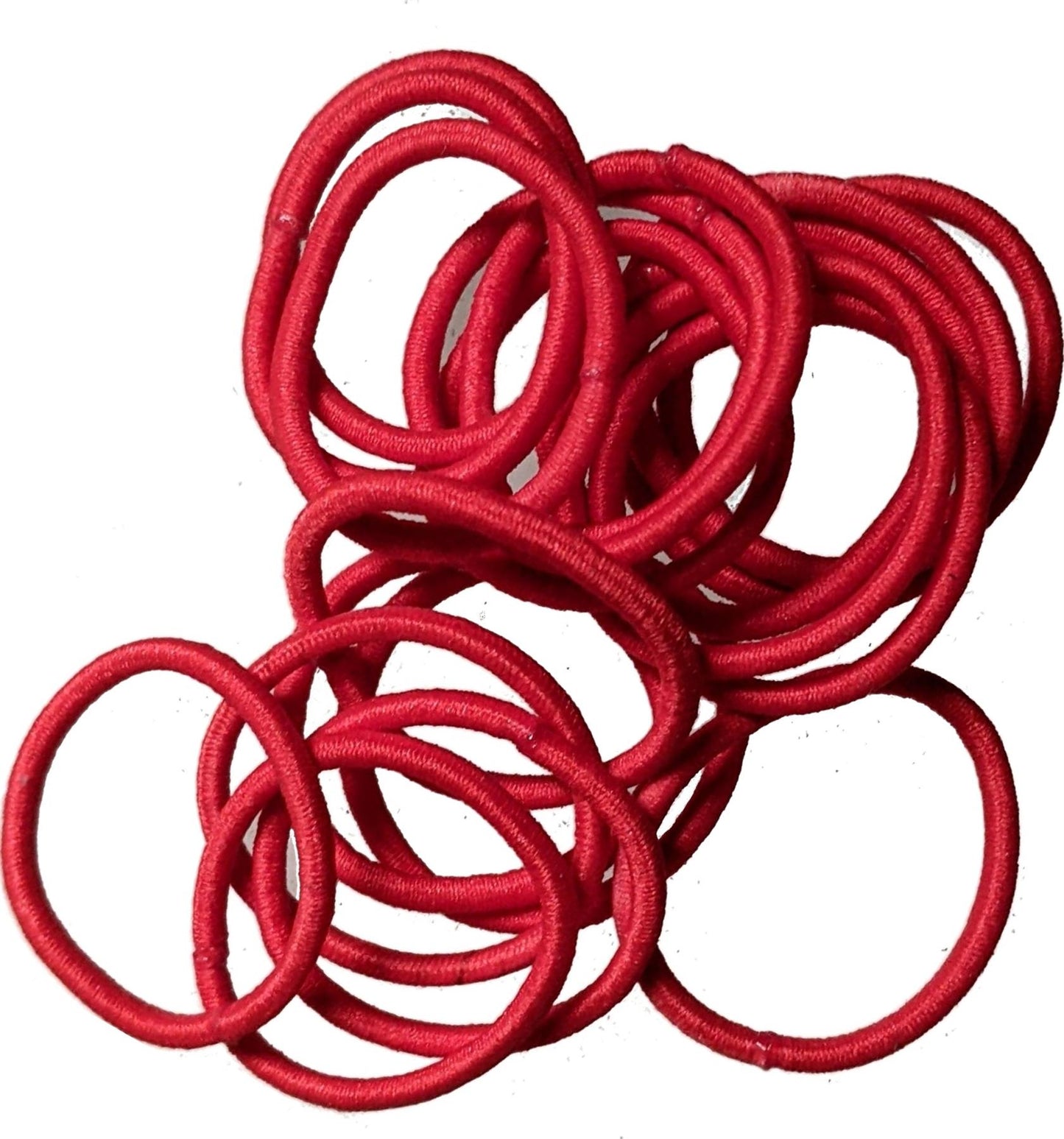 Small Red Snag-Free Thin Hair Bobbles Hair Elastics Hair Bands