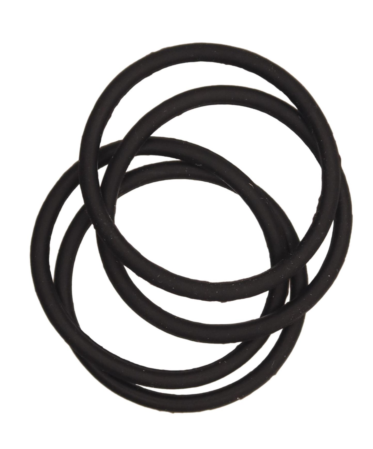 Black Silicone Non Slip Endless Snag Free Hair Bobbles Elastics Hair Bands