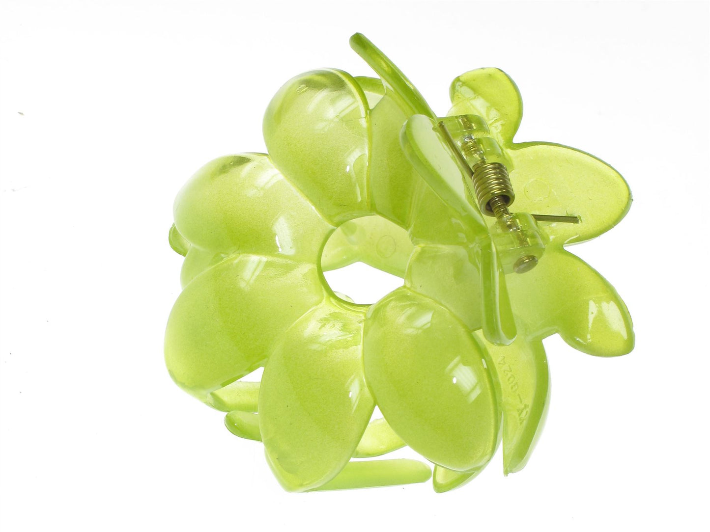 Green Chunky Plastic Flower 4cm Claw Hair Claw Clip Clamp Jaw Clip