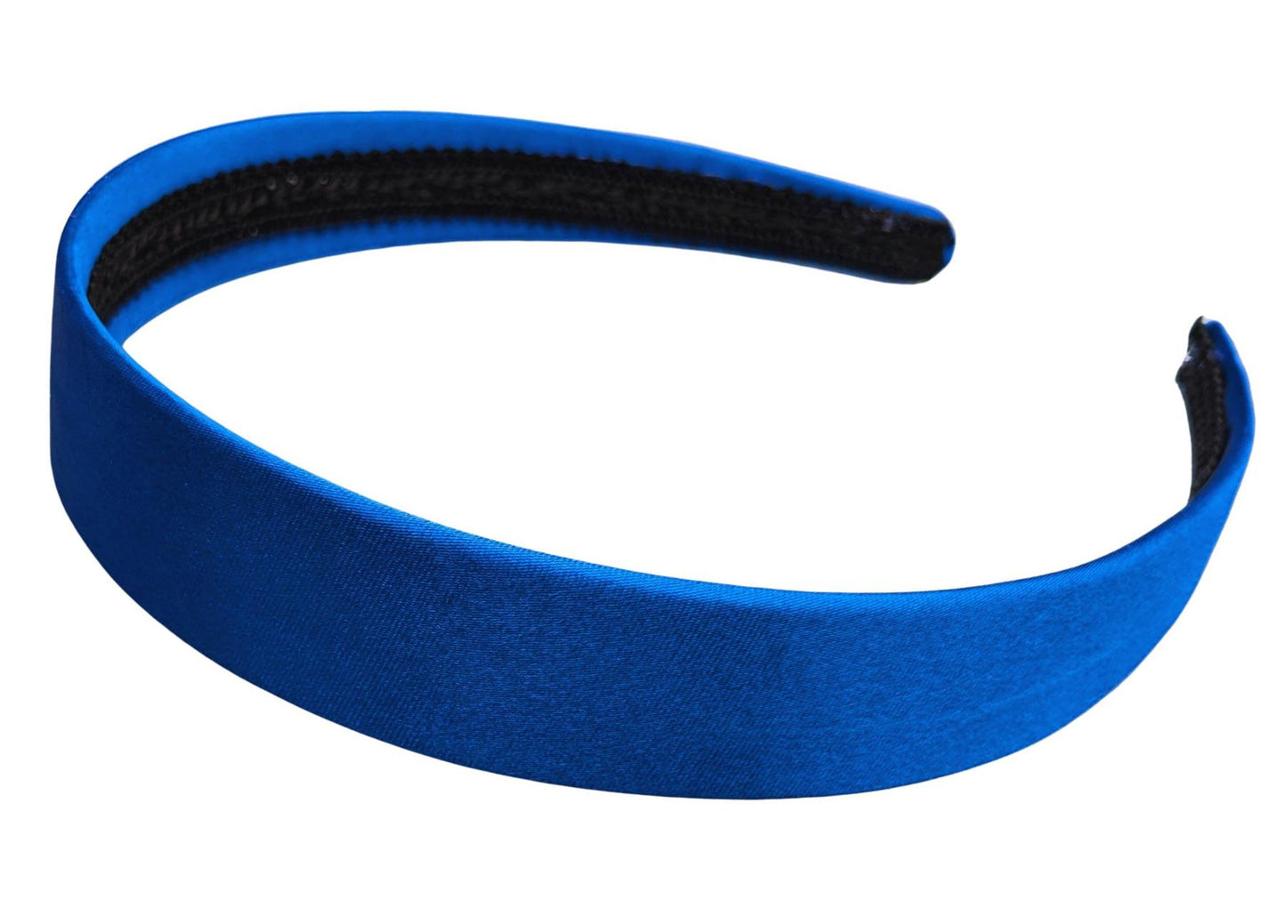 2.5cm (1") Royal Blue Satin Covered Plastic Alice Hair Band Headband No Teeth