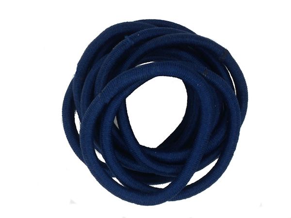 Navy Blue Snag Free Elastics Hair Bands Bobbles School No Metal