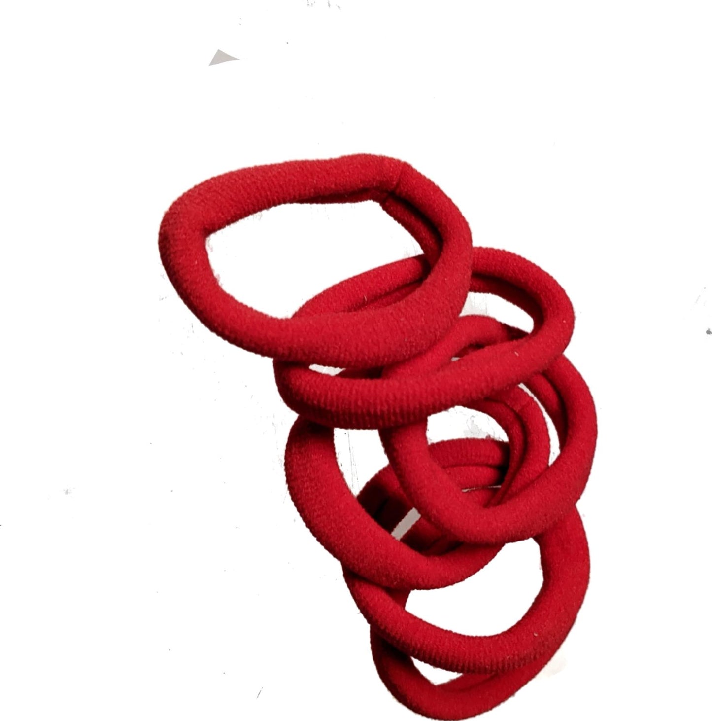 Red Jersey Endless Snag Free Hair Bobbles Hair Elastics Hair Bands