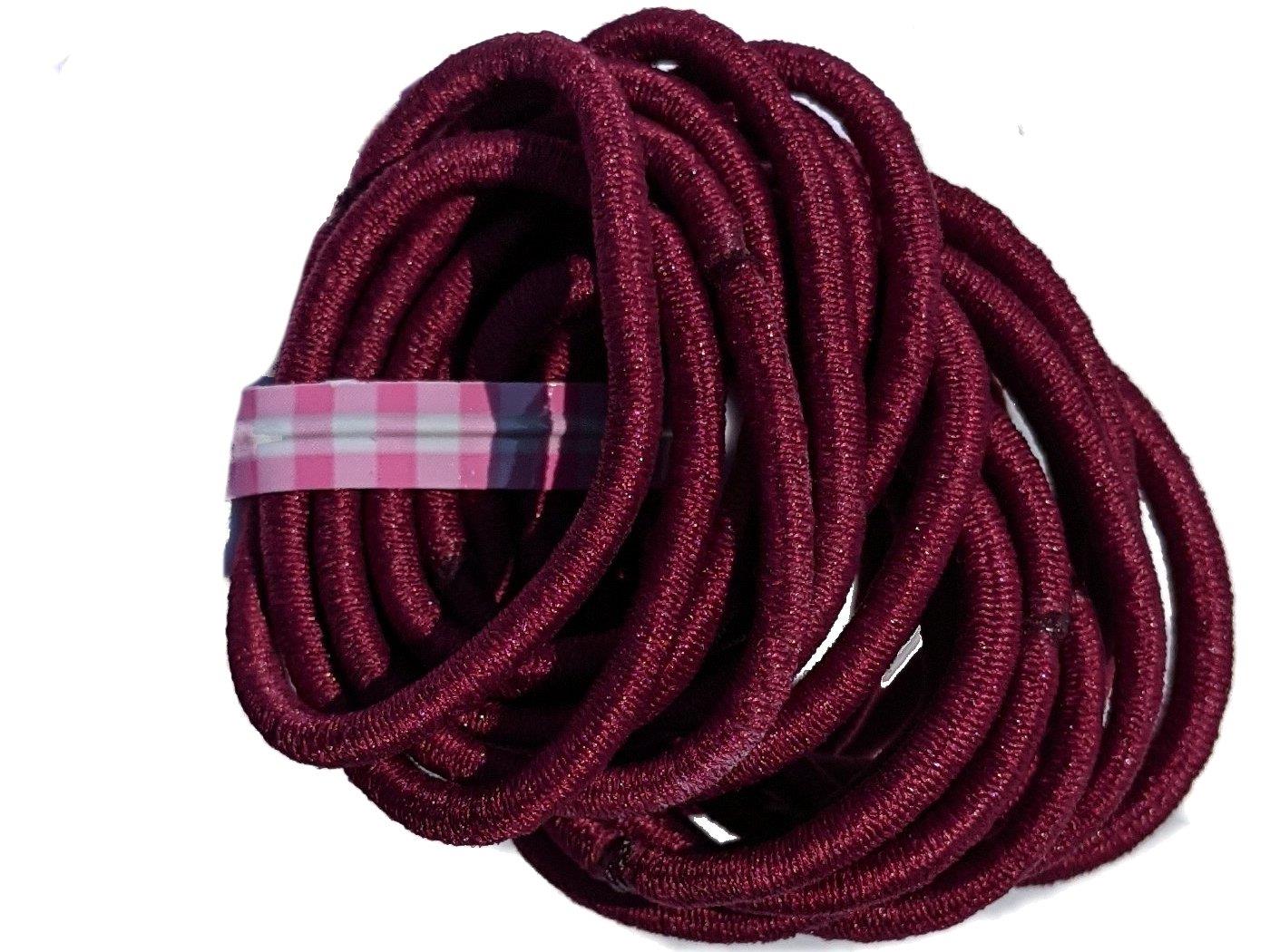 Small Burgundy Snag-Free Thin Hair Bobbles Hair Elastics Hair Bands