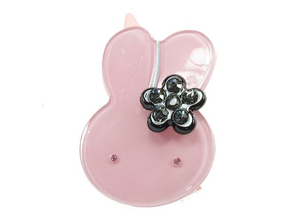 Cute Lilac Purple Bunny Crystal Hair Clip Grip Slide Girls Womens Accessory