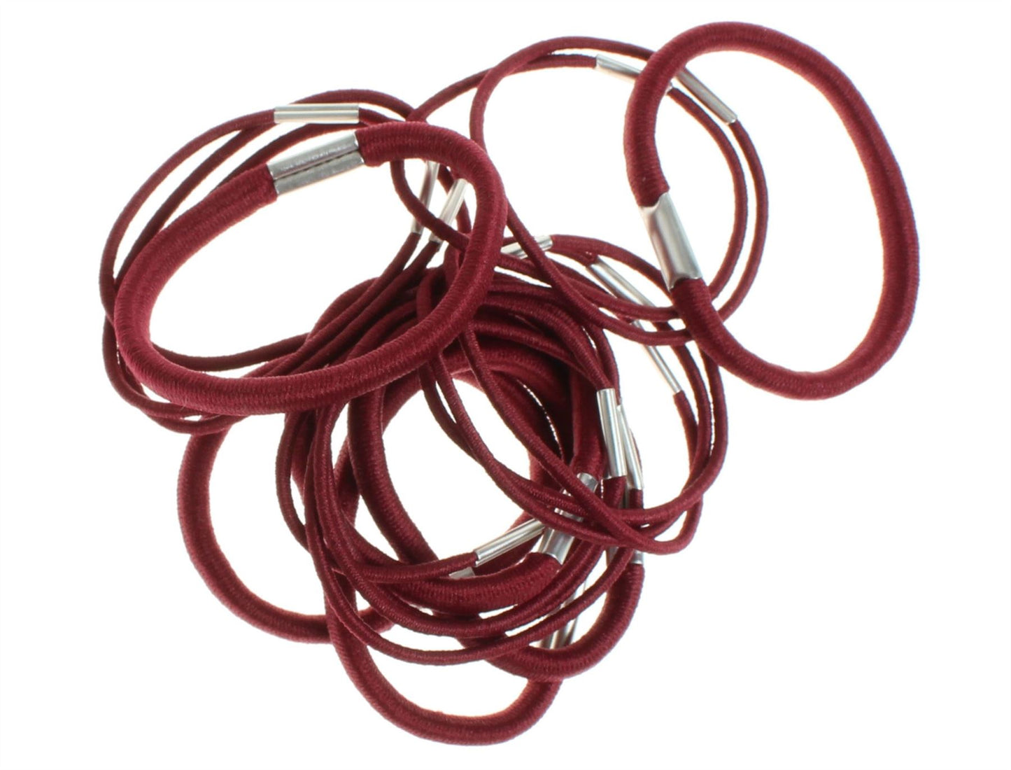 18 Burgundy Thick And Thin Hair Elastics Hair Bands Bobbles School Colours