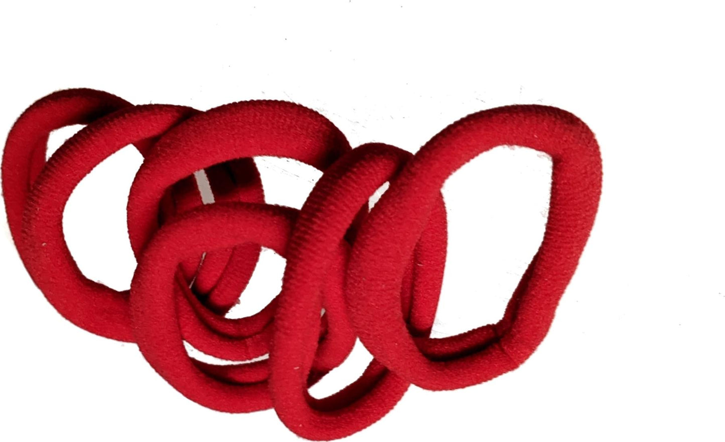 Red Jersey Endless Snag Free Hair Bobbles Hair Elastics Hair Bands