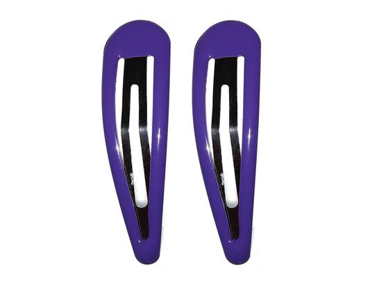 7cm Large Purple Bendies Sleepies Snap Clips Hair Clips Slides School