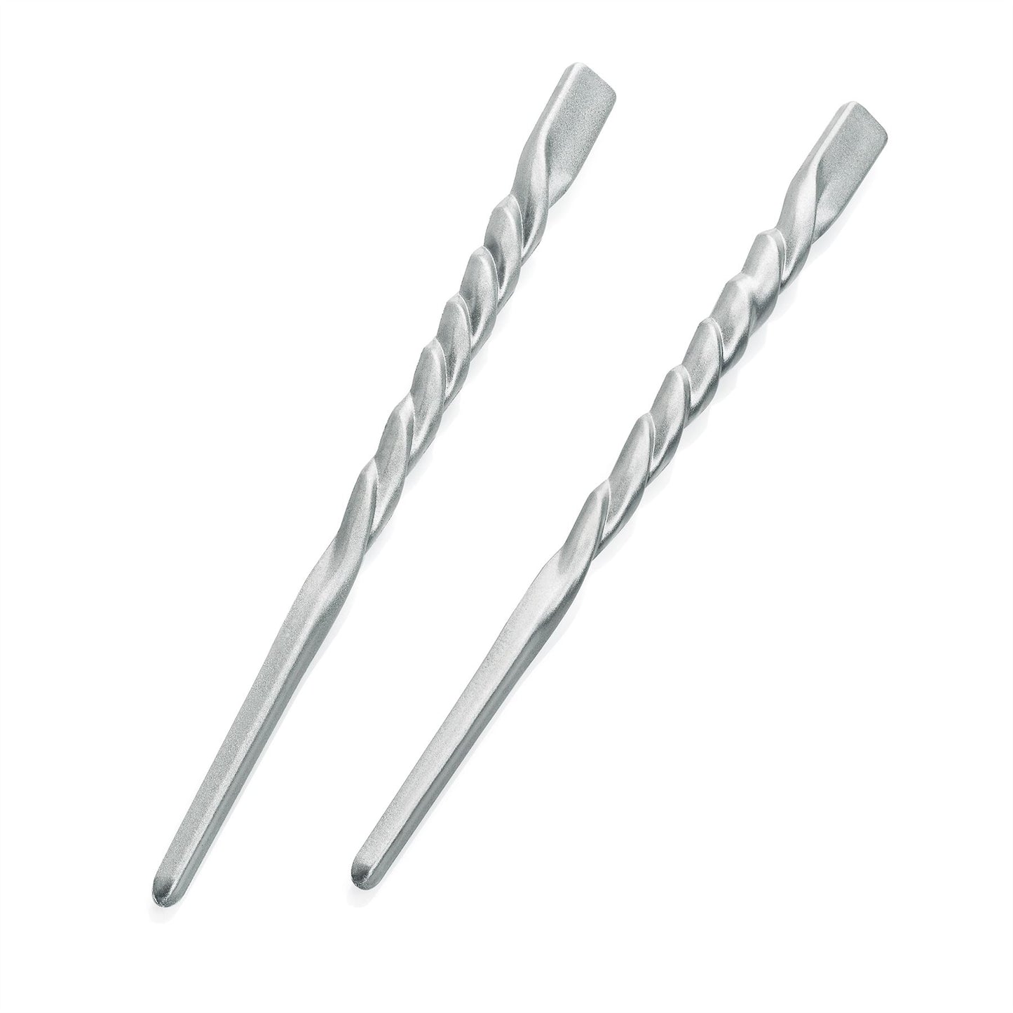 Silver Twist Plastic Hair Pin Chopsticks Hair Sticks Bun Holder
