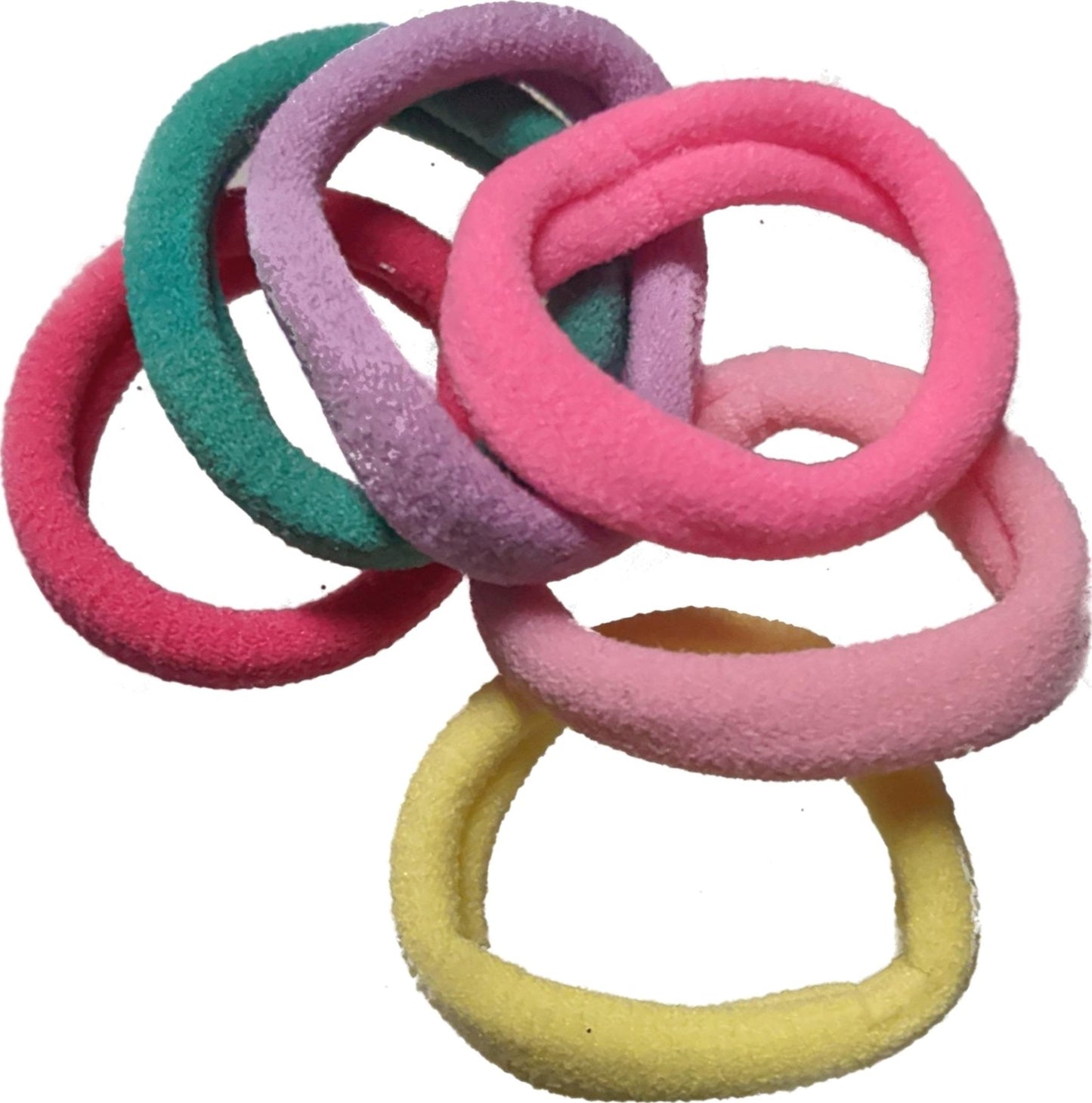 Mini Small Pastel Jersey Endless Snag Free Hair Bobbles Elastics