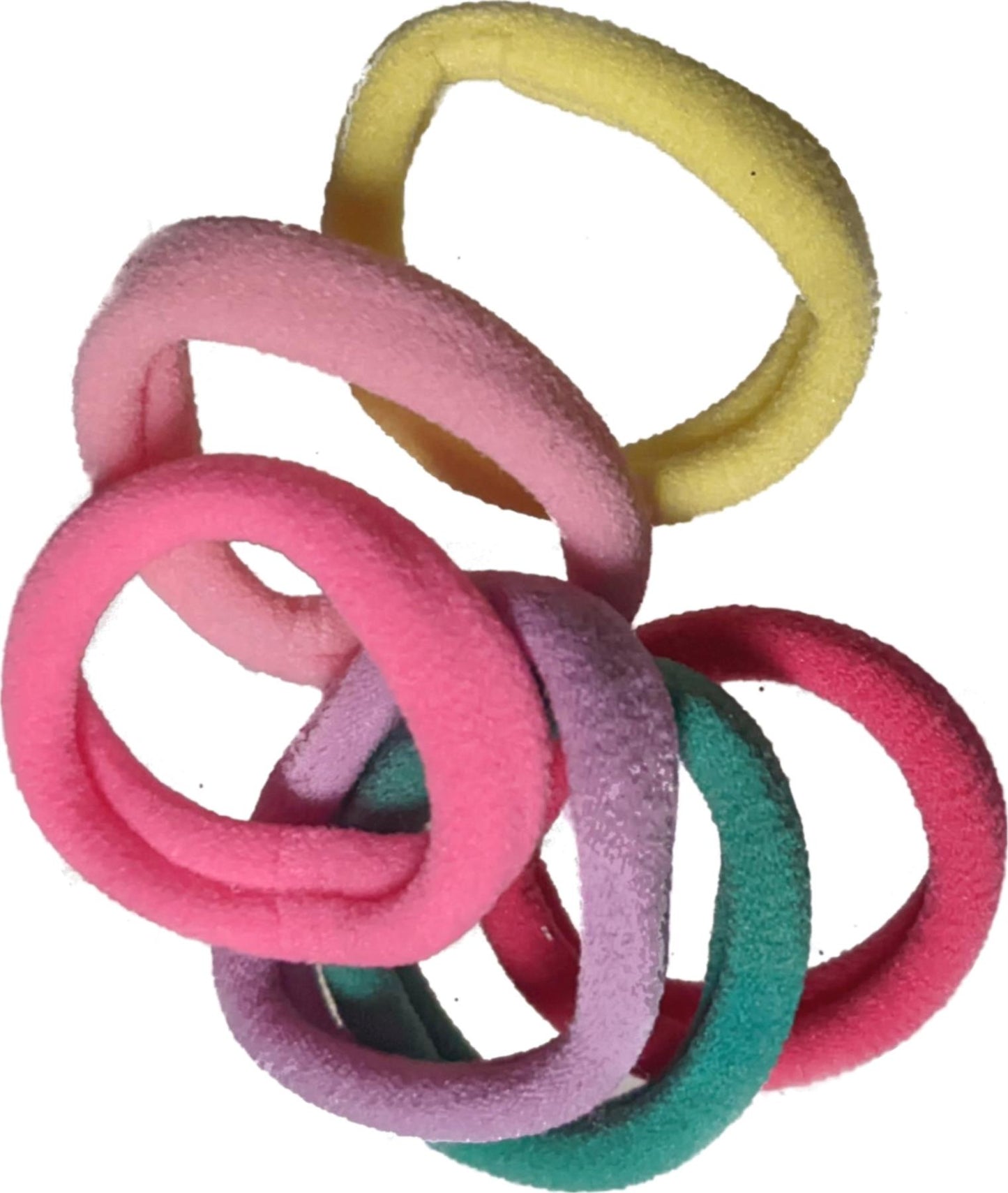 Mini Small Pastel Jersey Endless Snag Free Hair Bobbles Elastics