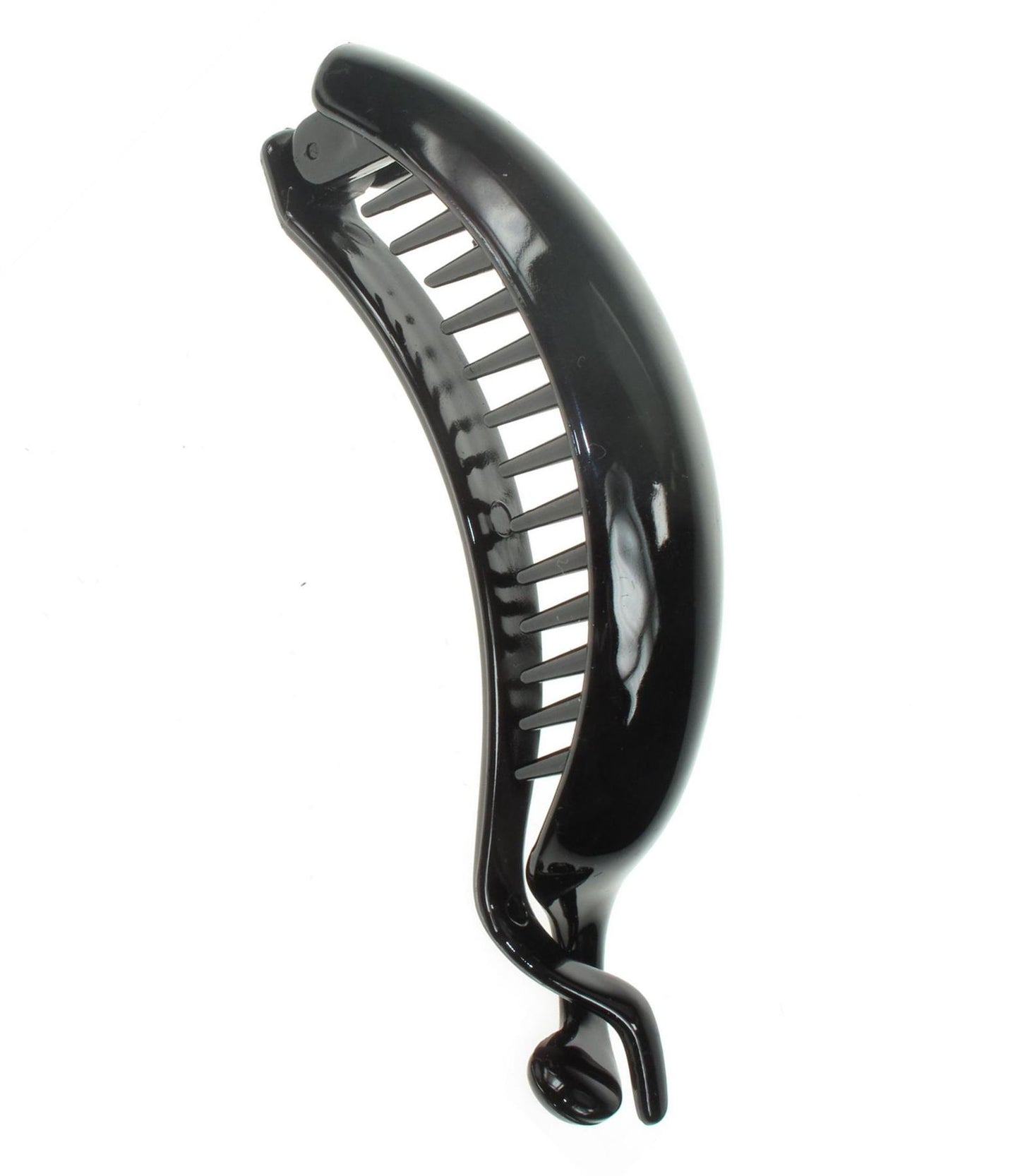10cm Small Black Curved Banana Clip Hair Clamp Grip Slide
