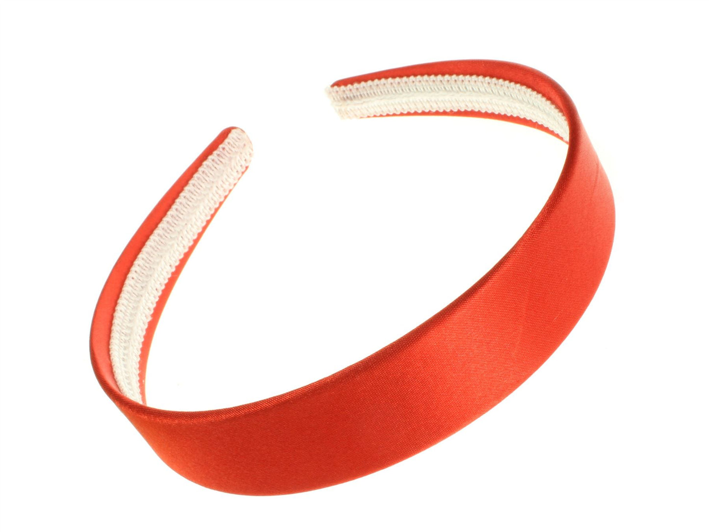 2.5cm (1") Red Satin Covered Plastic Alice Band Hair Band Headband No Teeth