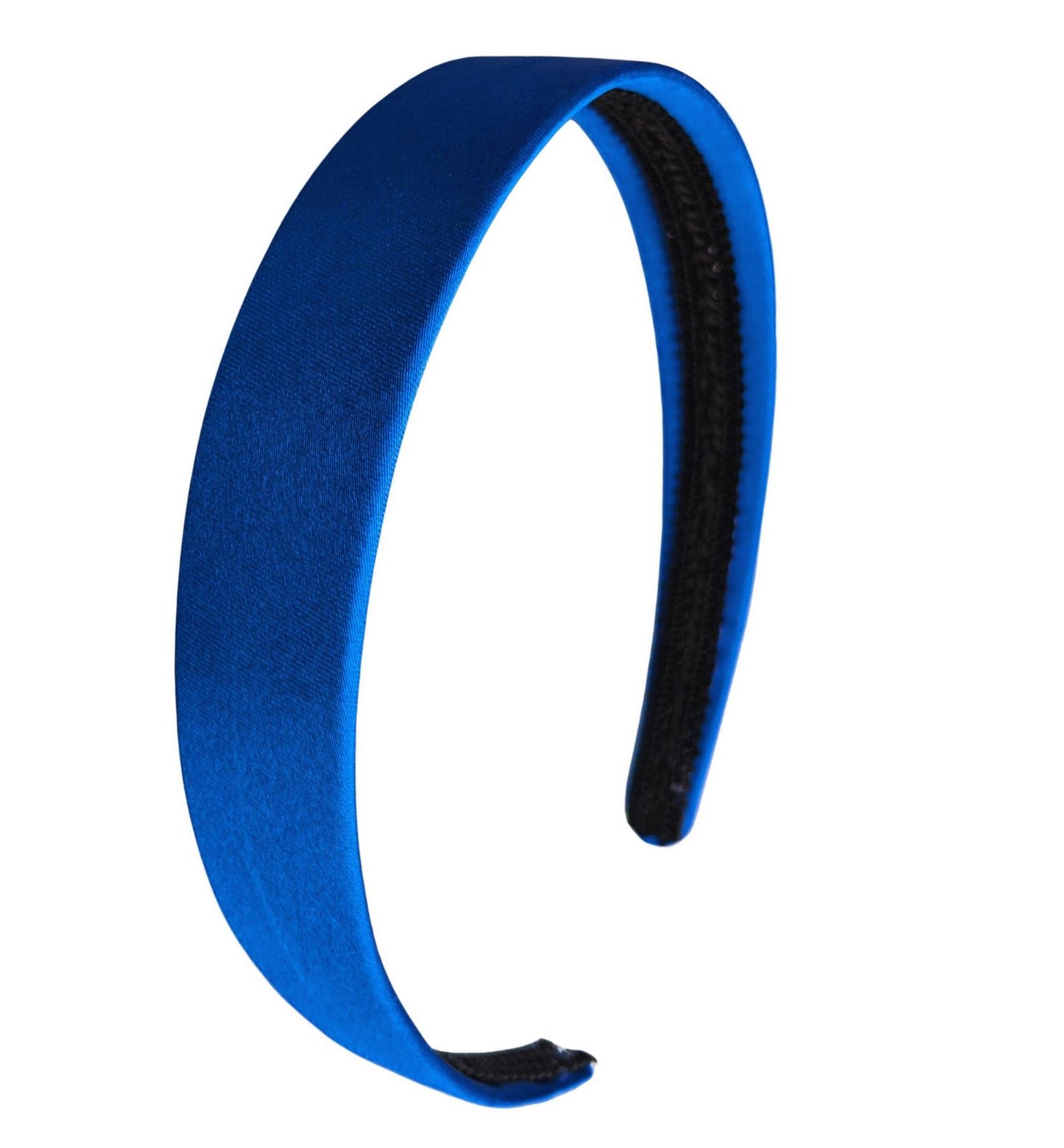 2.5cm (1") Royal Blue Satin Covered Plastic Alice Hair Band Headband No Teeth