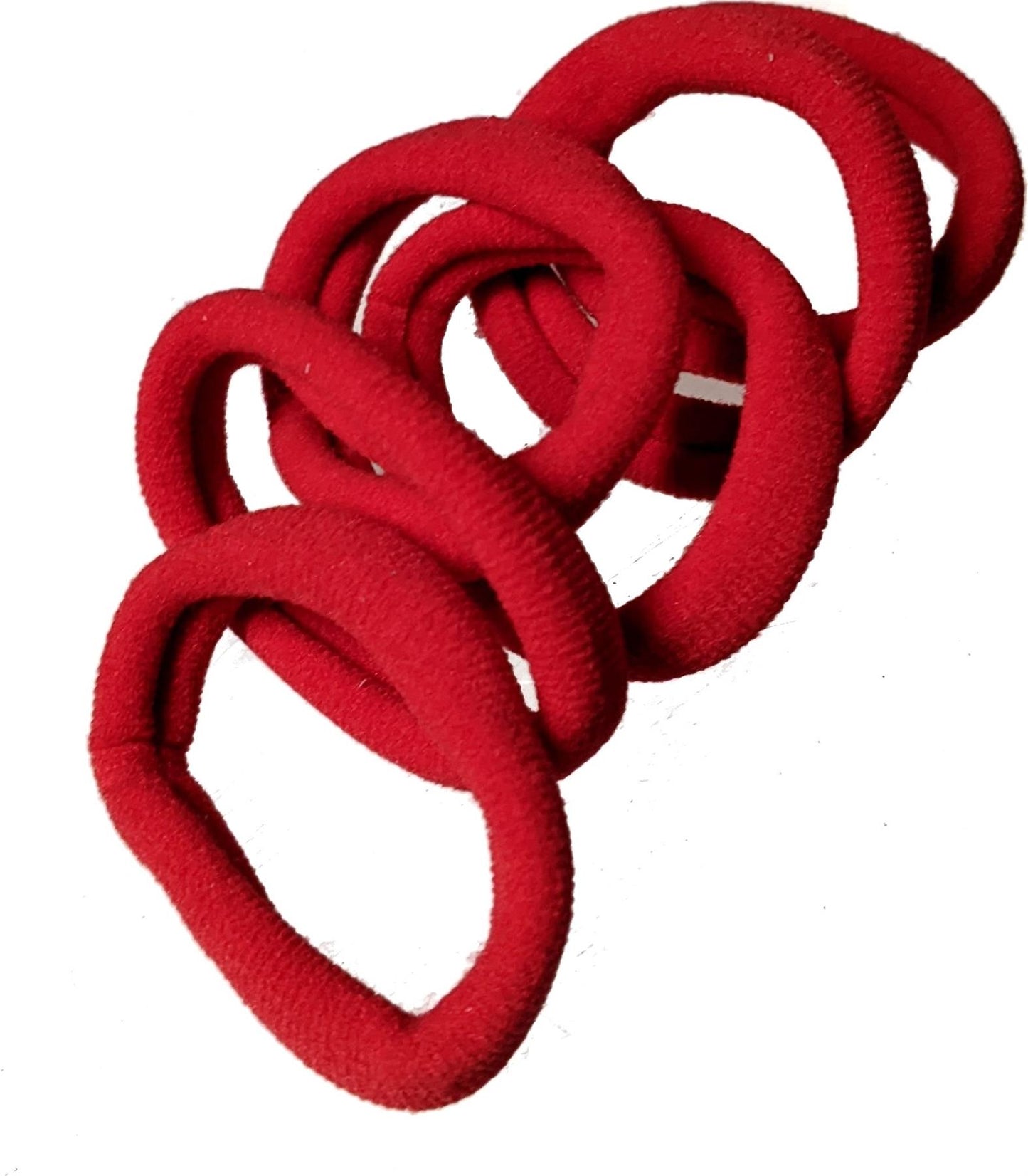 Red Jersey Endless Snag Free Hair Bobbles Hair Elastics Hair Bands