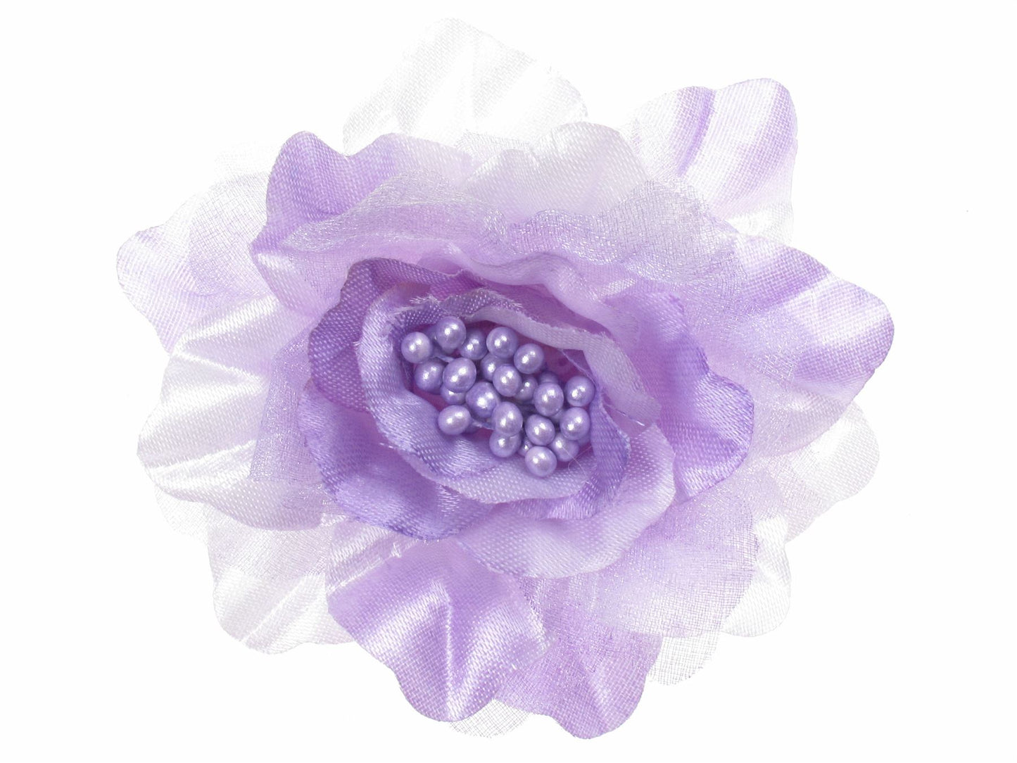 Lilac Organza Hair Flower Clip Clamp Fascinator Slide/Corsage Wedding