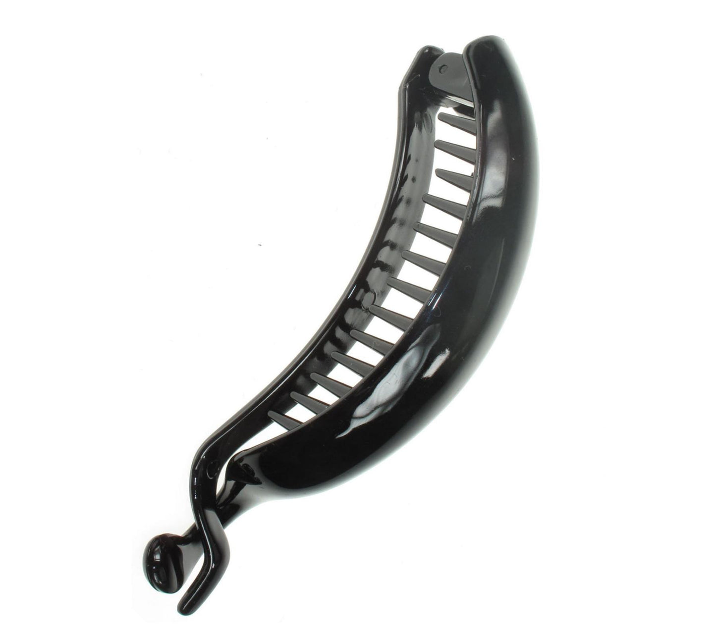 10cm Small Black Curved Banana Clip Hair Clamp Grip Slide