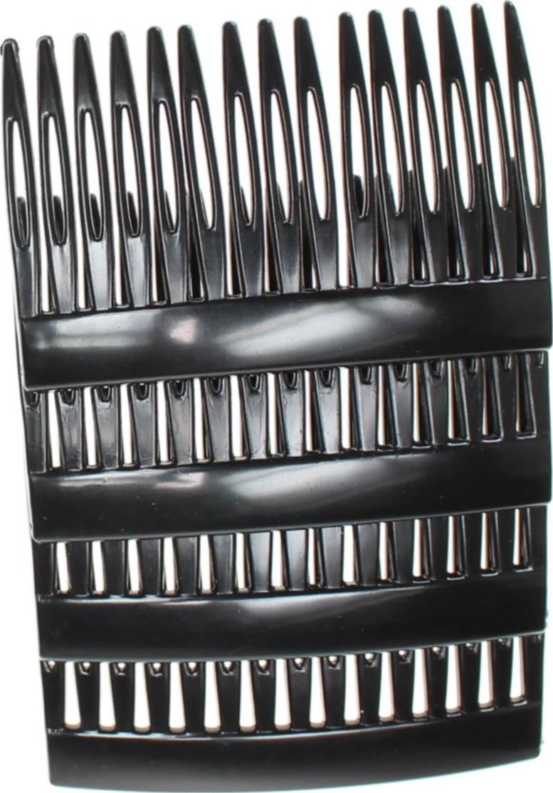 4 Pack 7cm Black Side Side Hair Combs Slides Clips