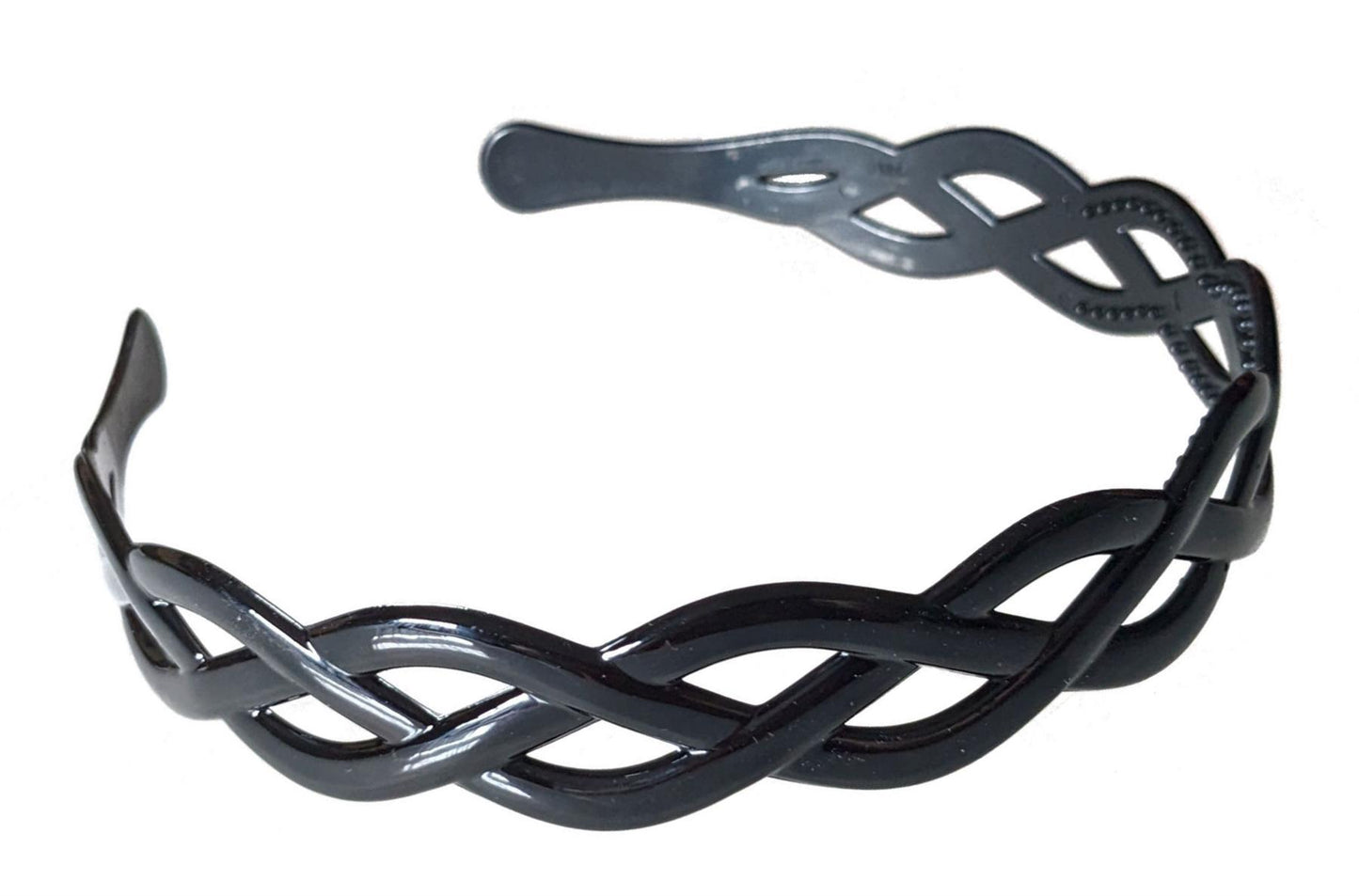 Black Weave Plastic Grip Teeth Alice Band Hair Band Headband