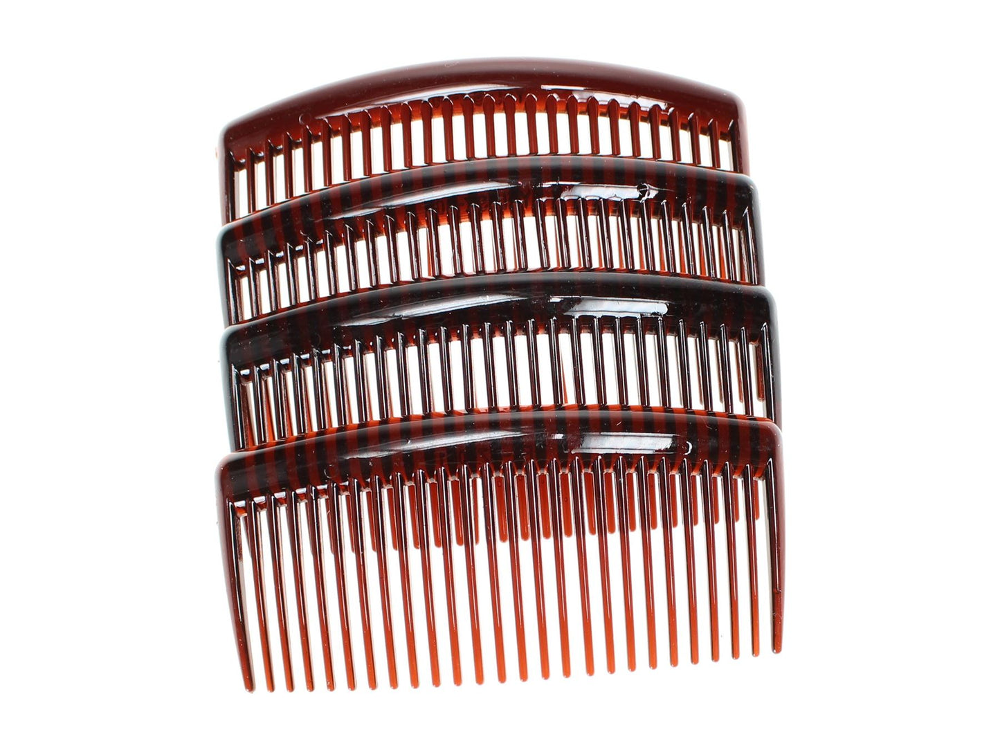 8 Pack 9cm Tort Brown Plain Side Hair Combs Slides Grips