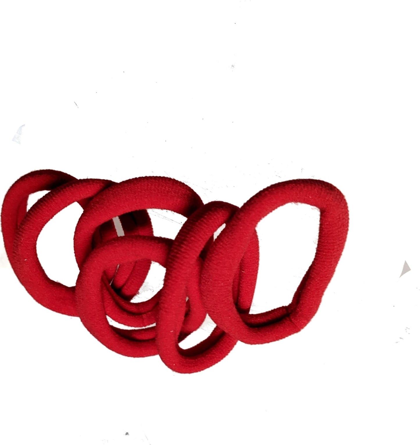 Red Jersey Endless Snag Free Hair Bobbles Hair Elastics Hair Bands