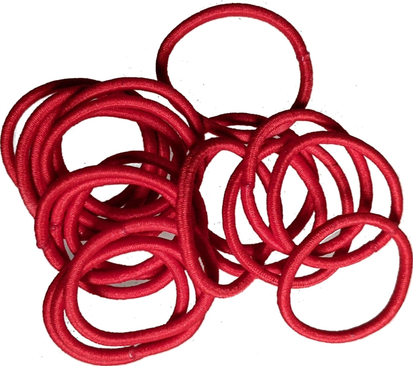 Small Red Snag-Free Thin Hair Bobbles Hair Elastics Hair Bands