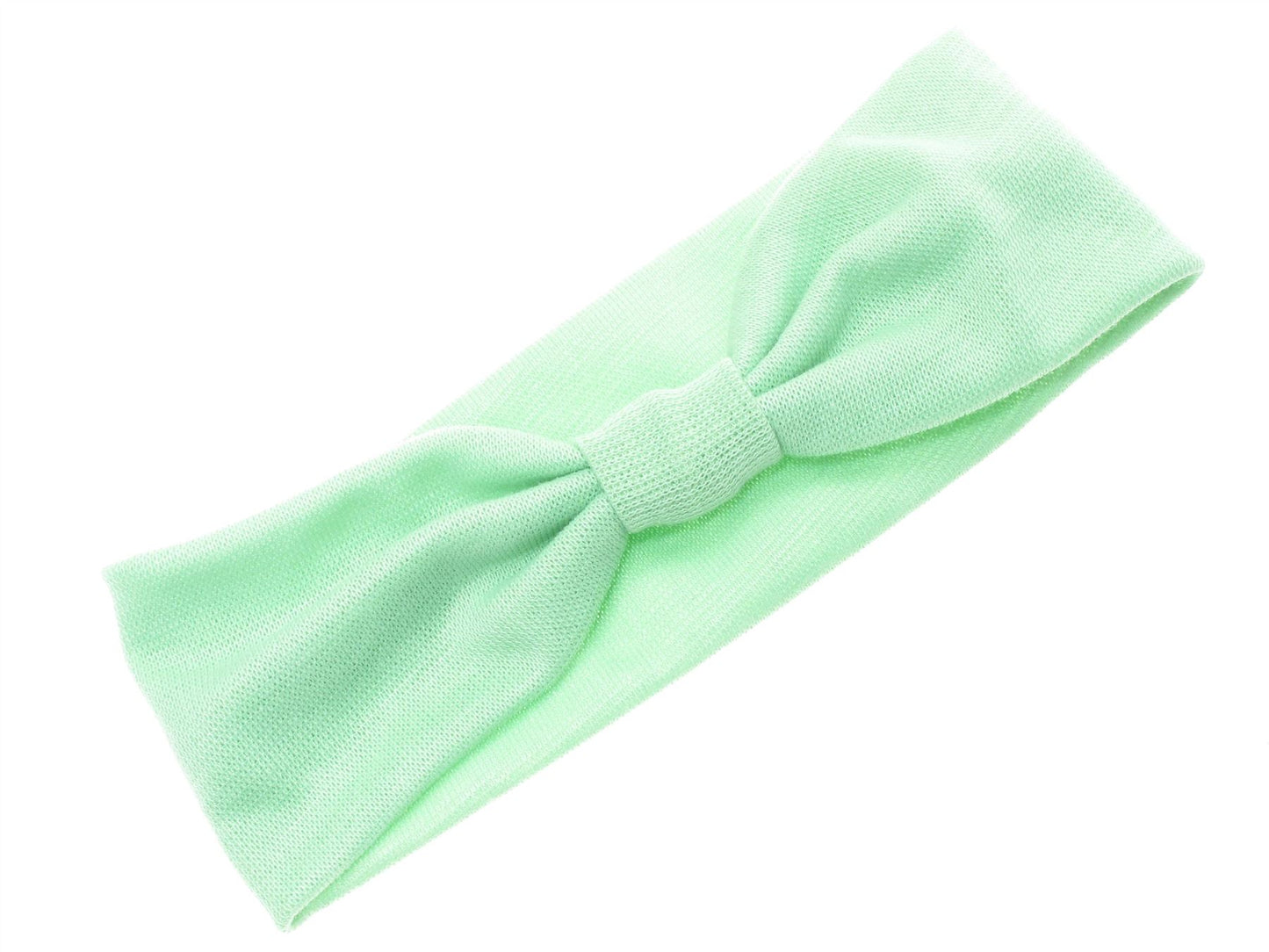 Girls 5.5cm Green Stretch Bow Knot Headband Hair Band Dance Gym Ballet