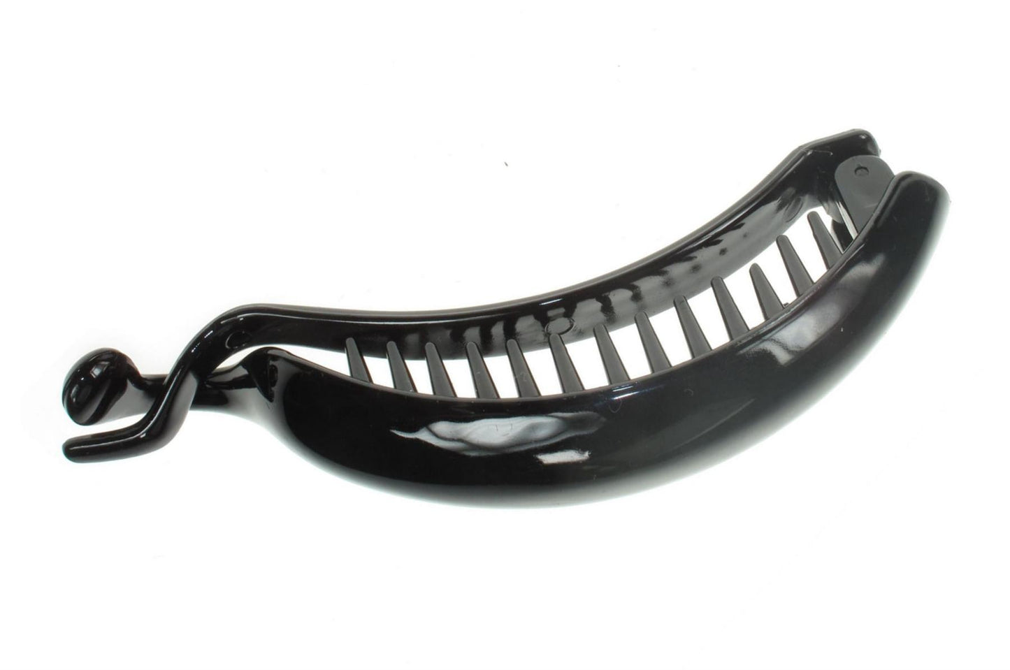 10cm Small Black Curved Banana Clip Hair Clamp Grip Slide