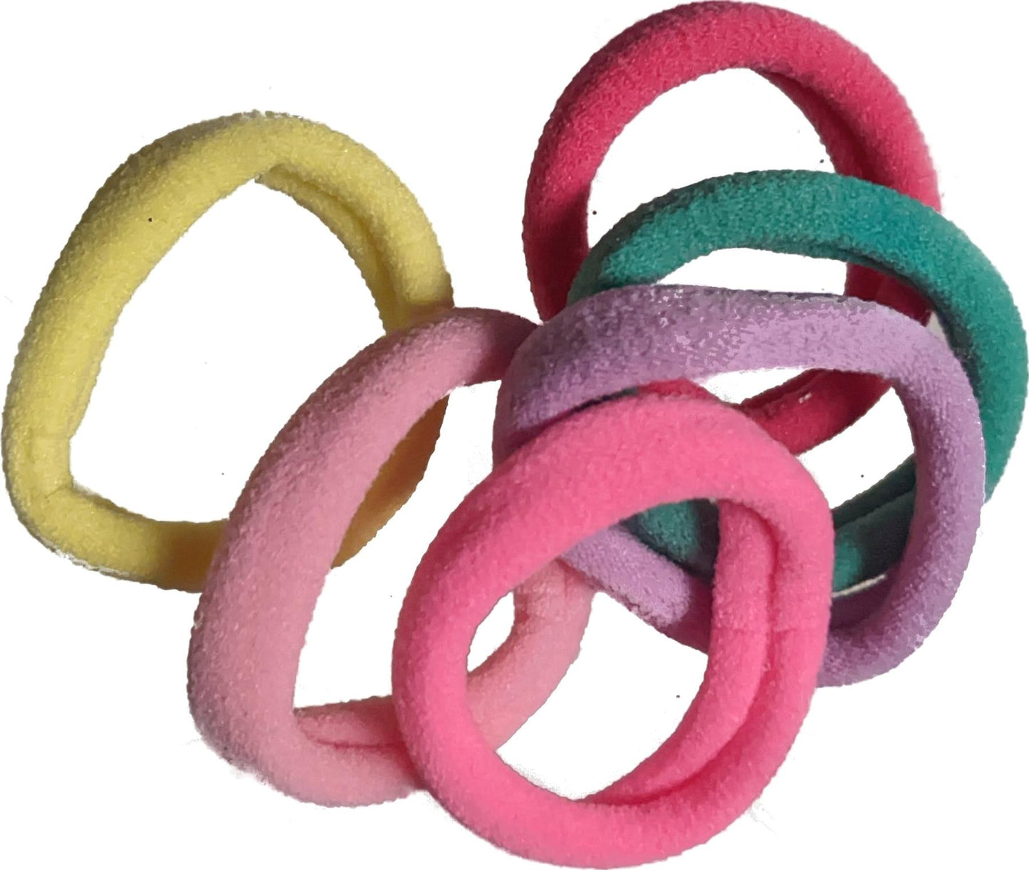 Mini Small Pastel Jersey Endless Snag Free Hair Bobbles Elastics