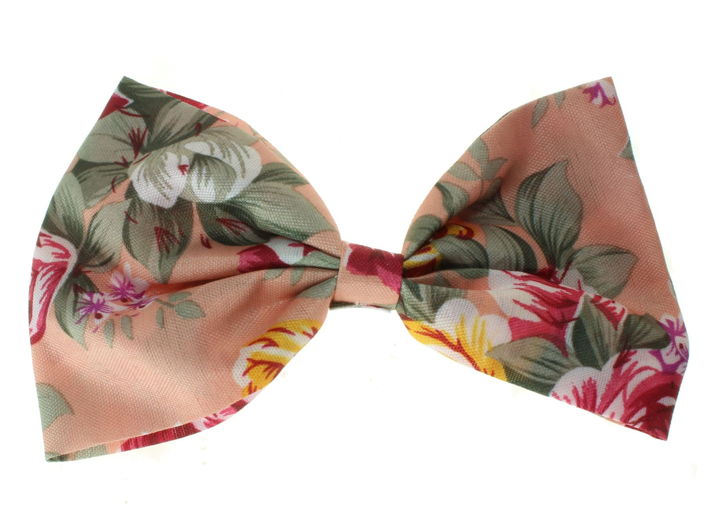 12cm Large Pink Floral Bow Sprung 6.5cm French Barrette Hair Clip Slide