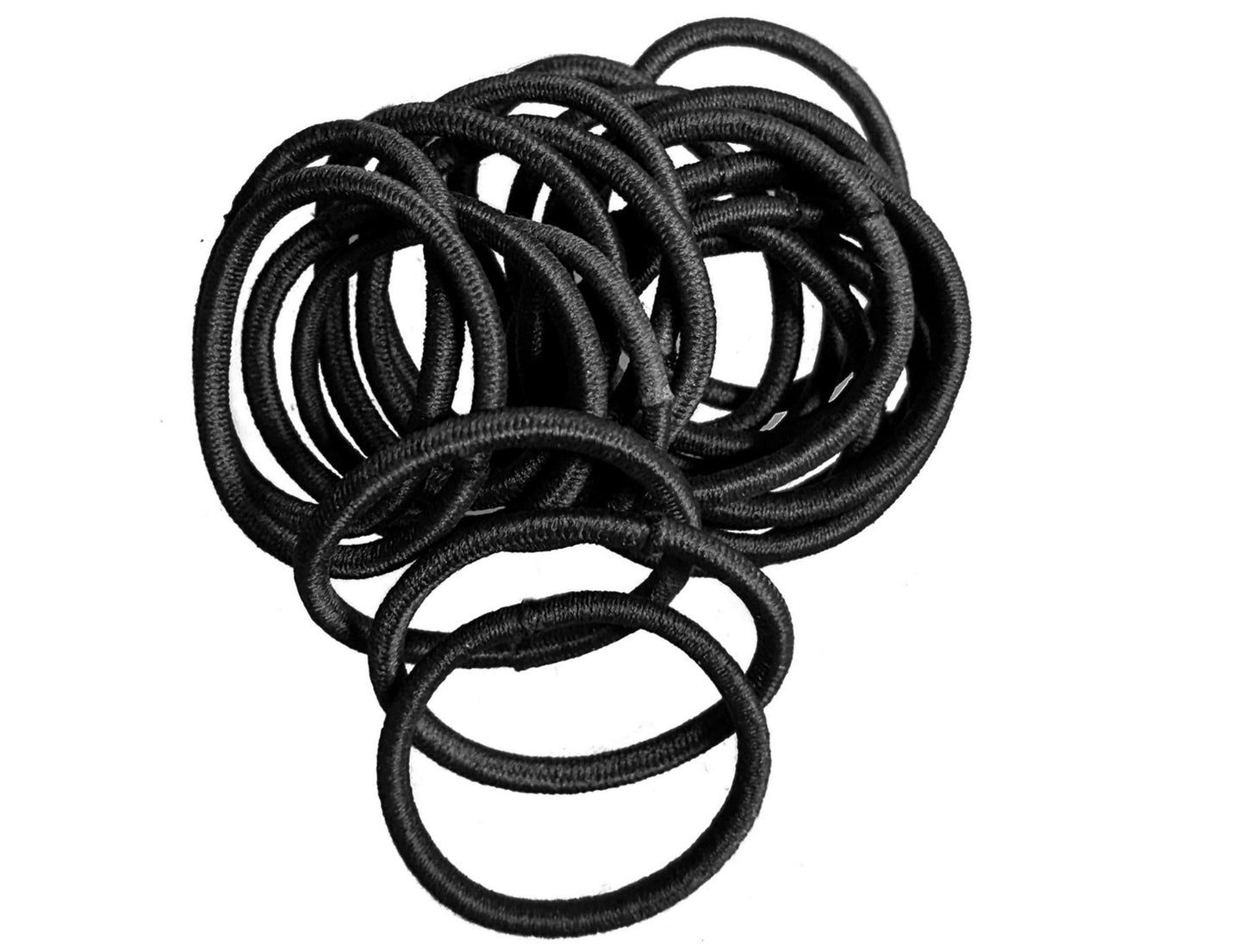 Small Black Snag-Free Thin Hair Bobbles Hair Elastics Hair Bands