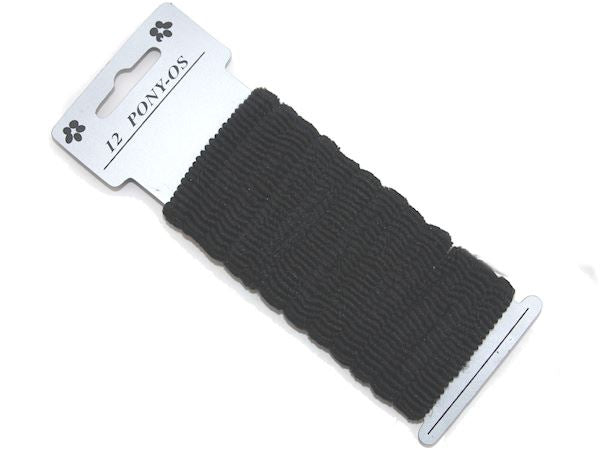 Black Ponios Donuts Hair Elastics Hair Bands