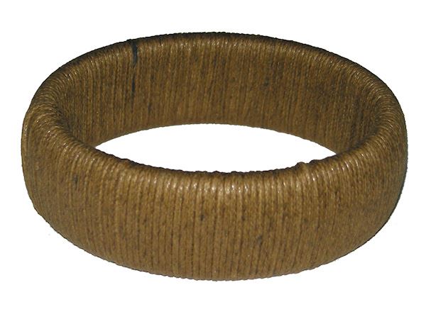 Ladies 2.5cm Wide Brown Cord Wrapped Chunky Bracelet Bangle Jewellery