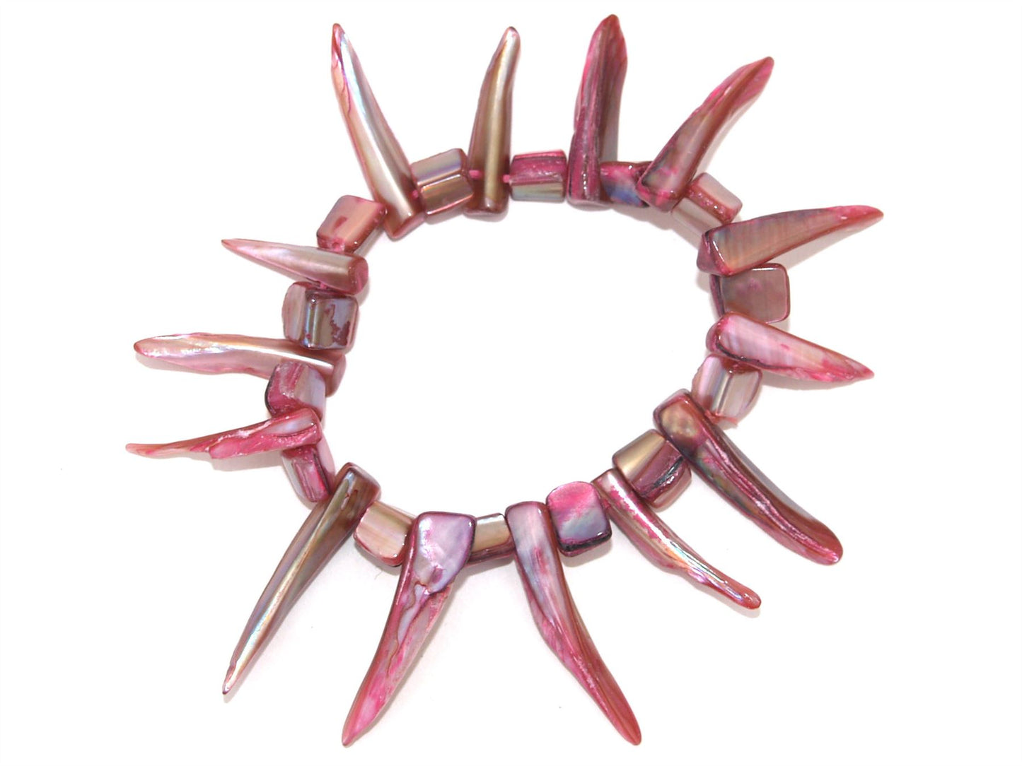 Pink Natural Shell Elasticated Stretch Bracelet Bangle Jewellery