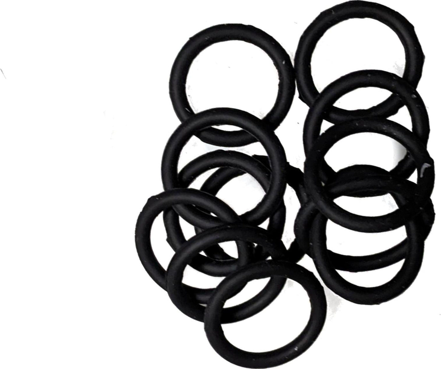 Mini Small Black Silicone Non Slip Endless Snag Free Elastics Hair Bands
