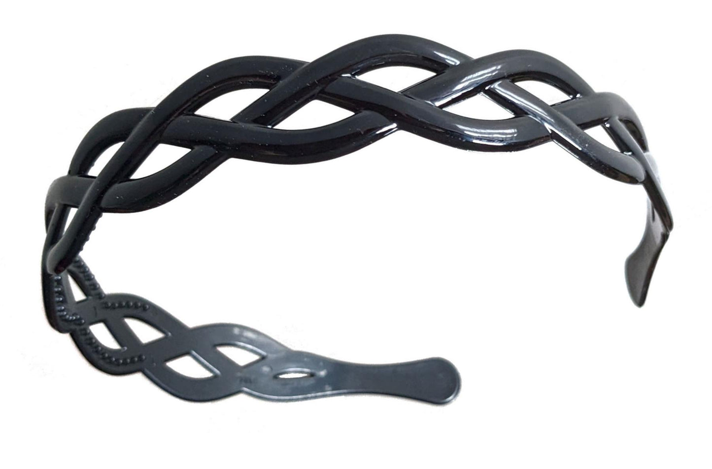 Black Weave Plastic Grip Teeth Alice Band Hair Band Headband