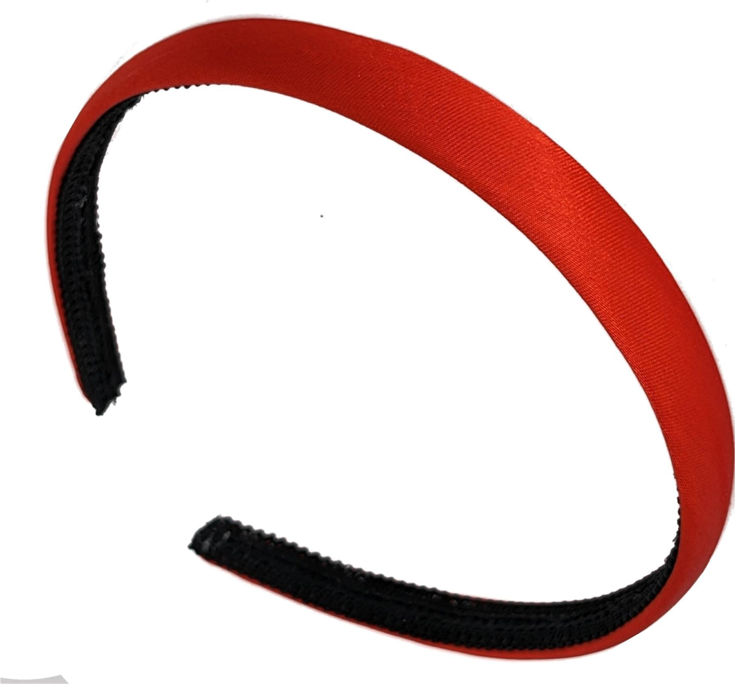 1.5cm Bright Red Fabric Curved Plastic Alice Hair Band Headband No Teeth