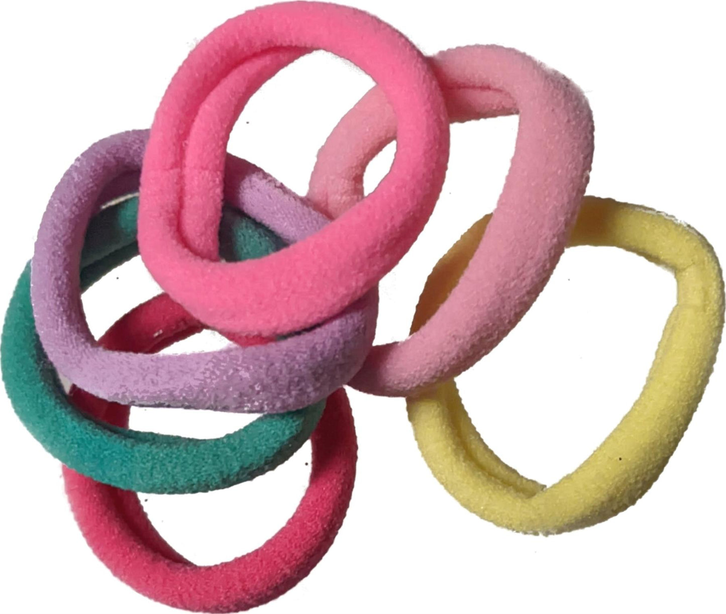 Mini Small Pastel Jersey Endless Snag Free Hair Bobbles Elastics
