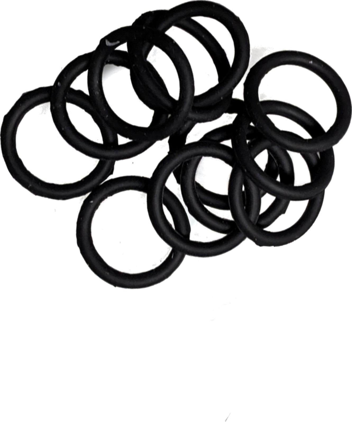 Mini Small Black Silicone Non Slip Endless Snag Free Elastics Hair Bands